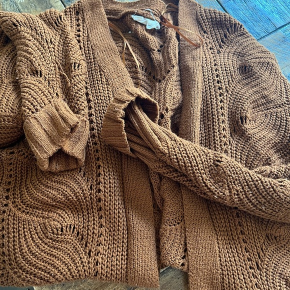 Pink Republic Rust Knit Cardigan length 30 - Picture 6 of 7